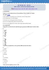 Đề thi học kì 1 Tiếng Anh 8 English Discovery - Đề số 6